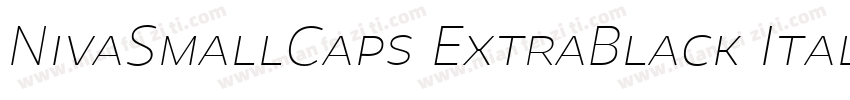 NivaSmallCaps ExtraBlack Italic字体转换